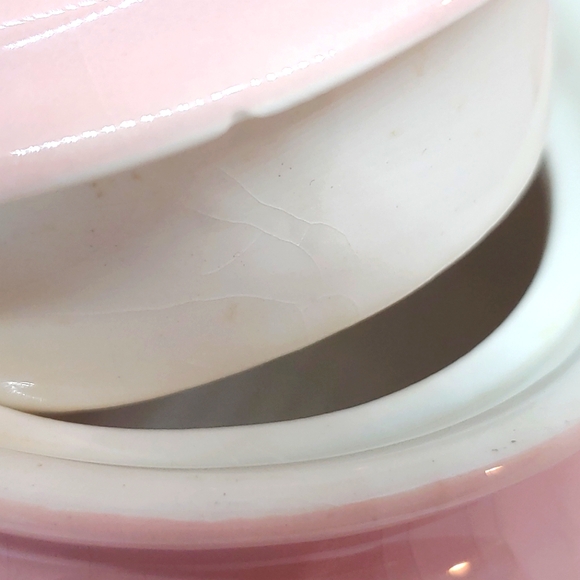 Harker Pottery Company Cameo Ware Dusty Rose Floral Teapot - Picture 11 of 13